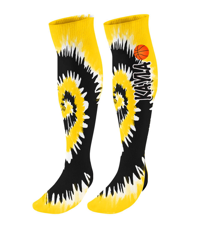 Personalized Tie Dye Basketball Knee High Socks