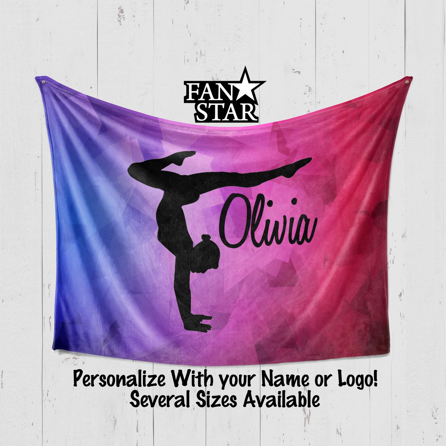 Personalized Prism Gymnast Beam Blanket, Plush Blanket
