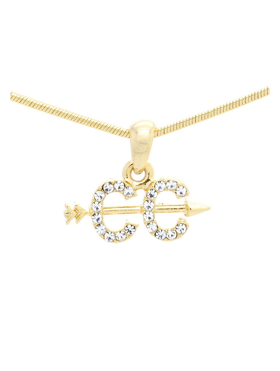 Cross Country Necklace – Rhodium Plated Chain With Crystal Pendant For Runners