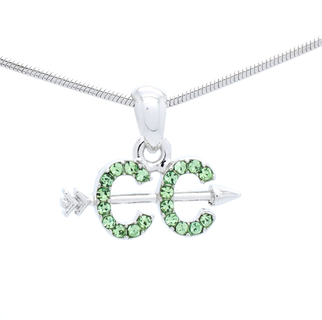 Cross Country Necklace – Rhodium Plated Chain With Crystal Pendant For Runners