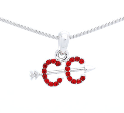 Cross Country Necklace – Rhodium Plated Chain With Crystal Pendant For Runners