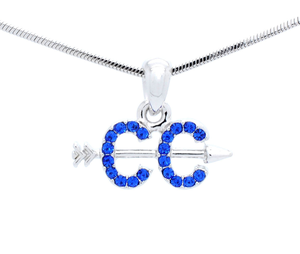 Cross Country Necklace – Rhodium Plated Chain With Crystal Pendant For Runners