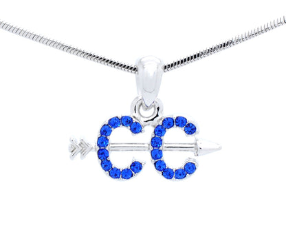Cross Country Necklace – Rhodium Plated Chain With Crystal Pendant For Runners