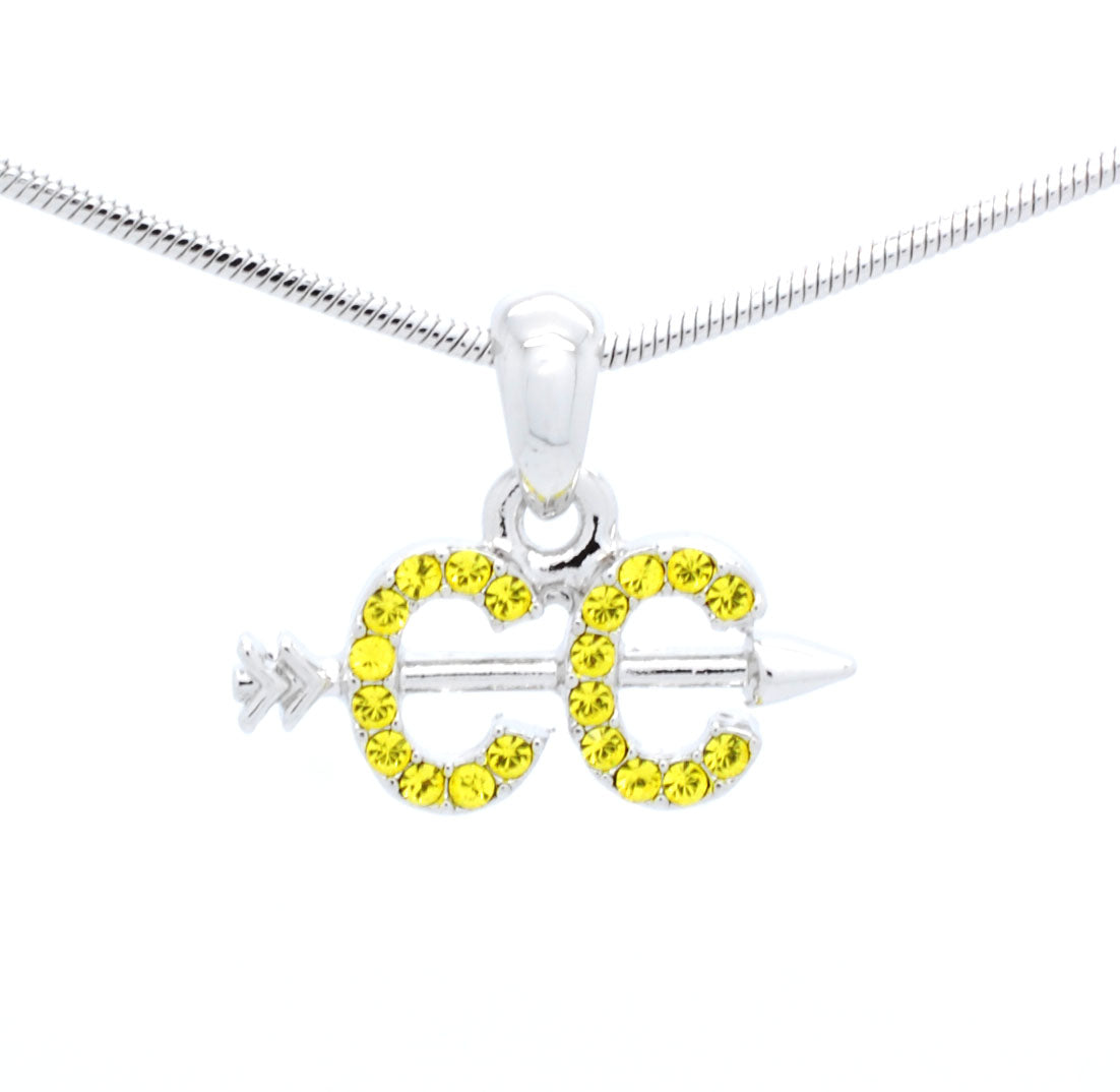 Cross Country Necklace – Rhodium Plated Chain With Crystal Pendant For Runners