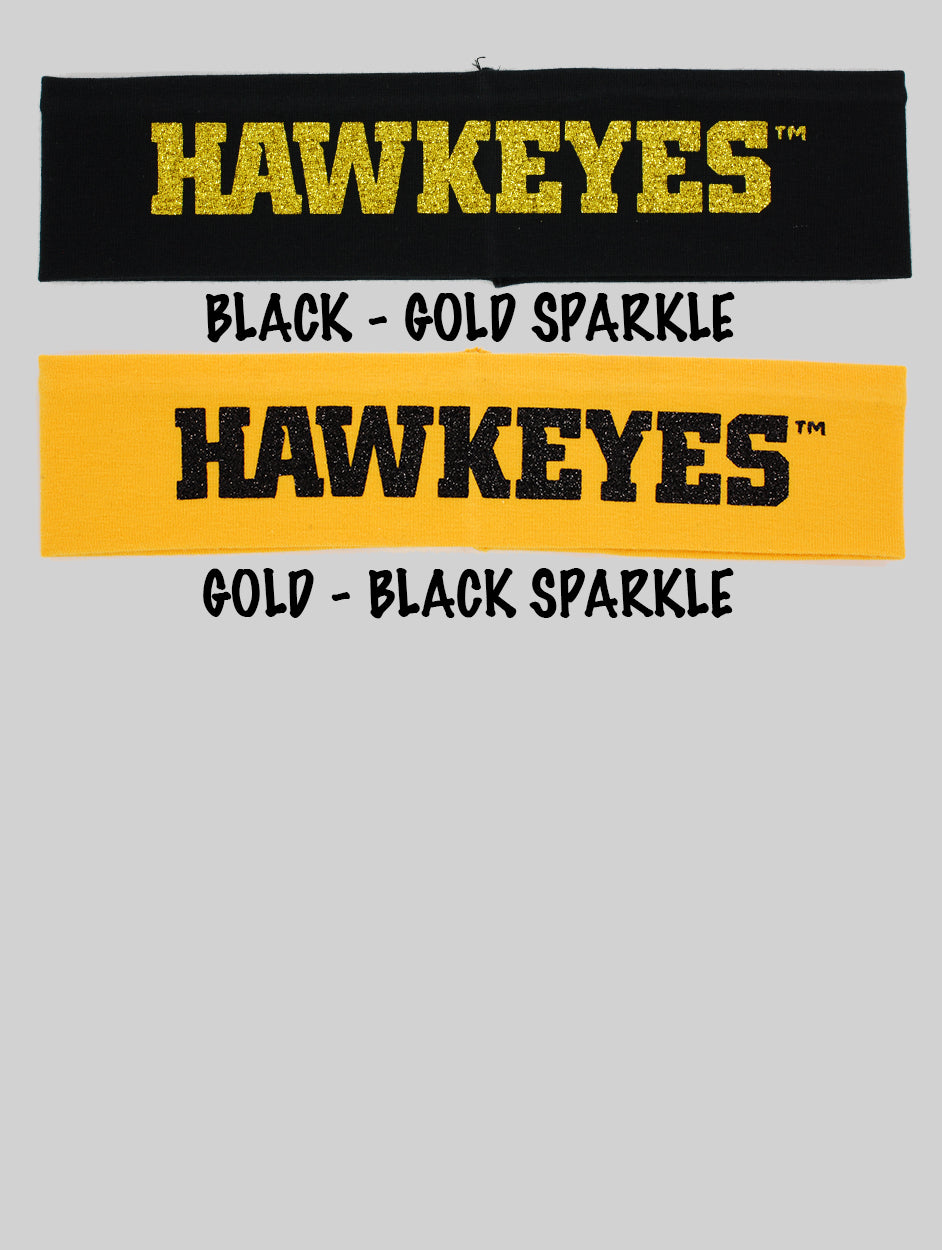 Iowa "Hawkeyes" Cotton Headbands - Choose Your Style