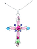 Heart Cross Necklace - Small