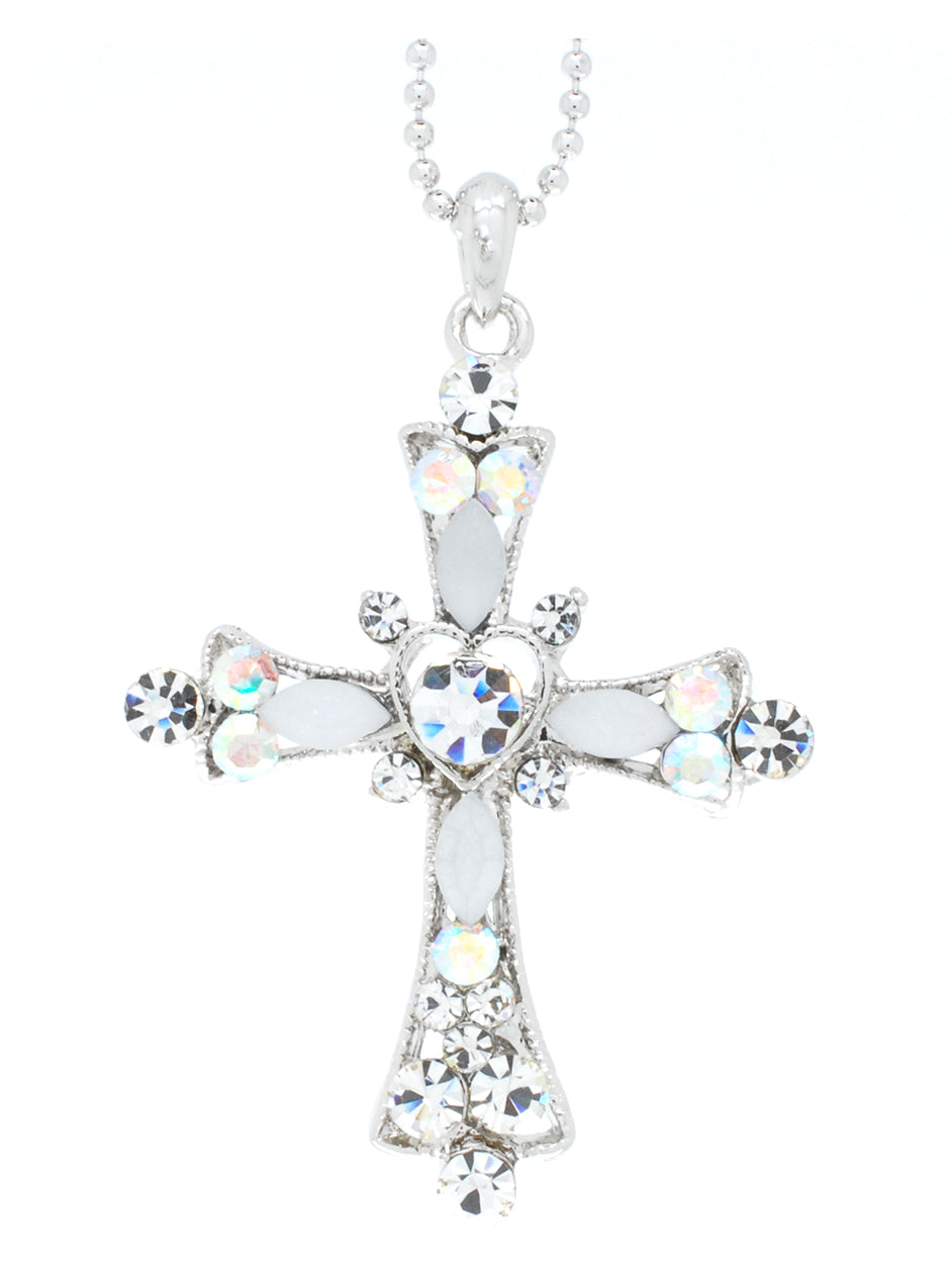 Heart Cross Necklace - Large
