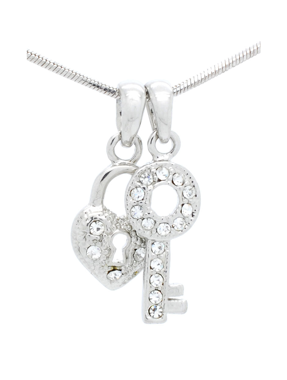 Heart Lock and Key Necklace