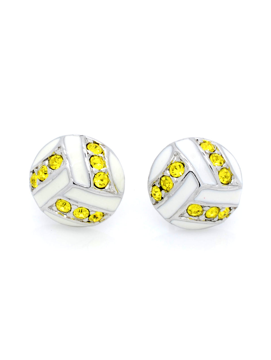 Volleyball Post Earrings - Yellow