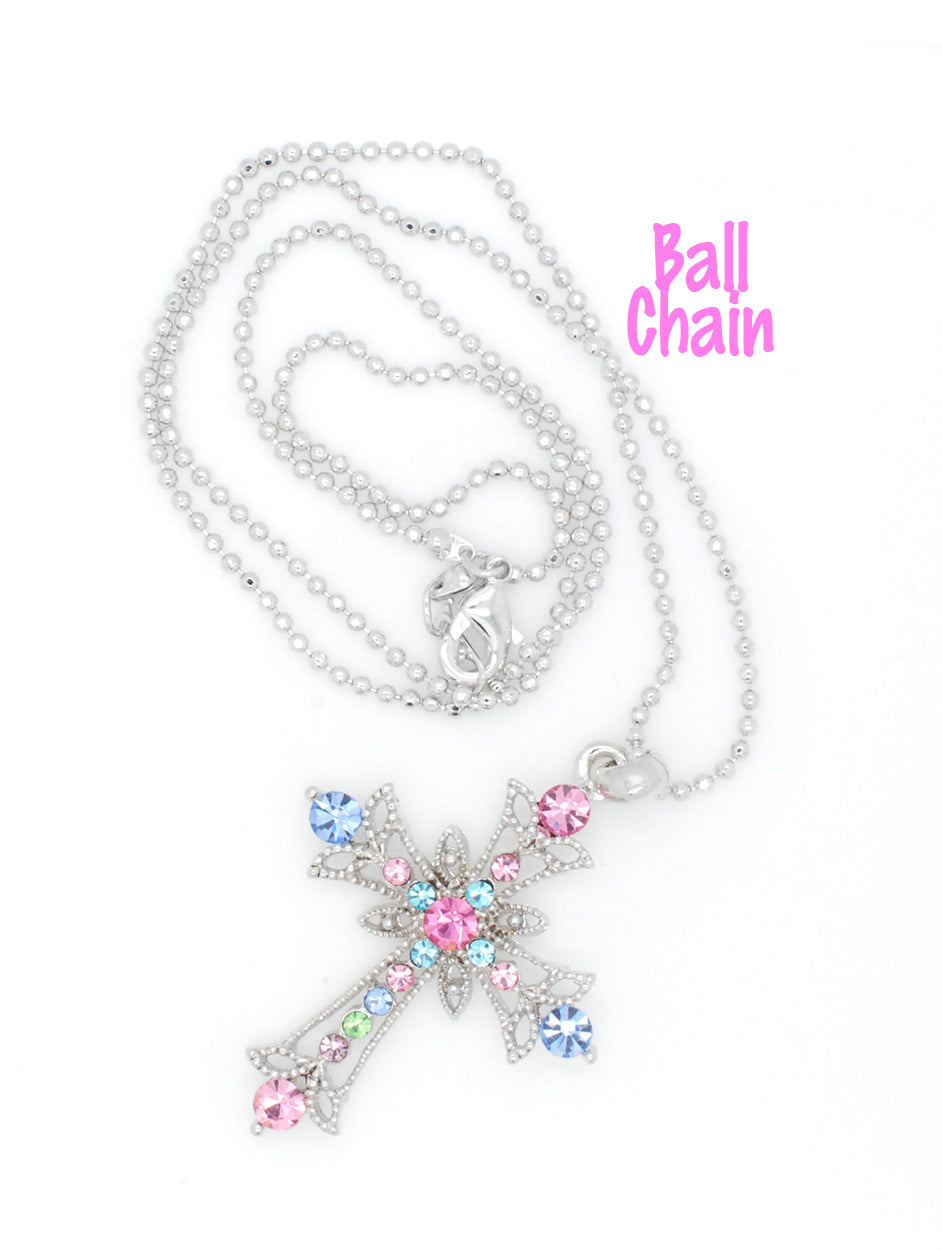 Deluxe Lace Cross Necklace - Mini