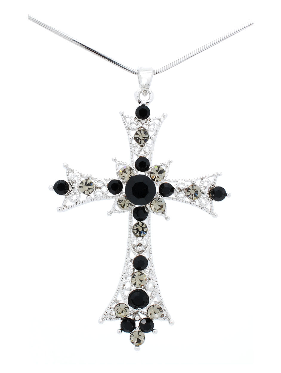 Deluxe Lace Cross Necklace - Large