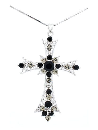 Deluxe Lace Cross Necklace - Large
