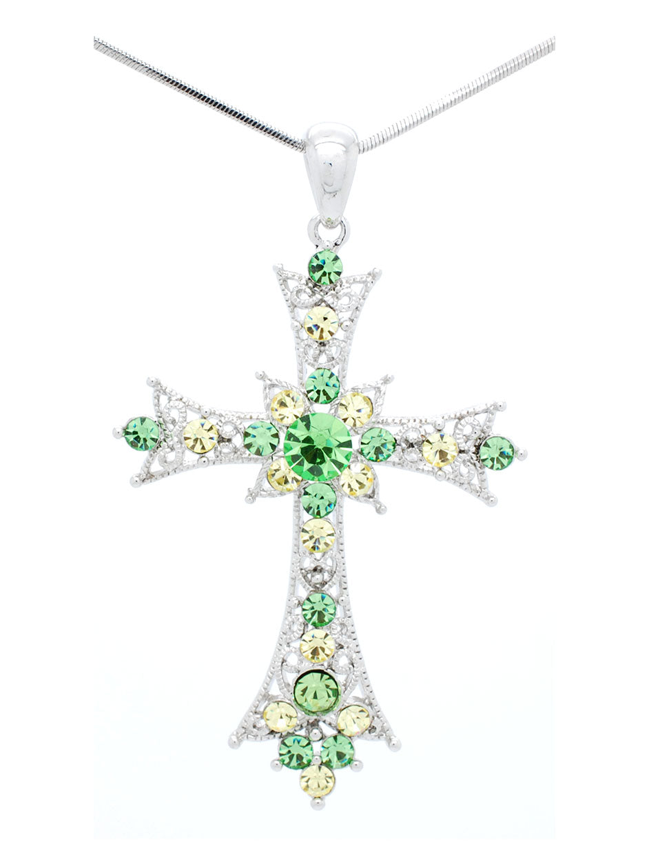 Deluxe Lace Cross Necklace - Large