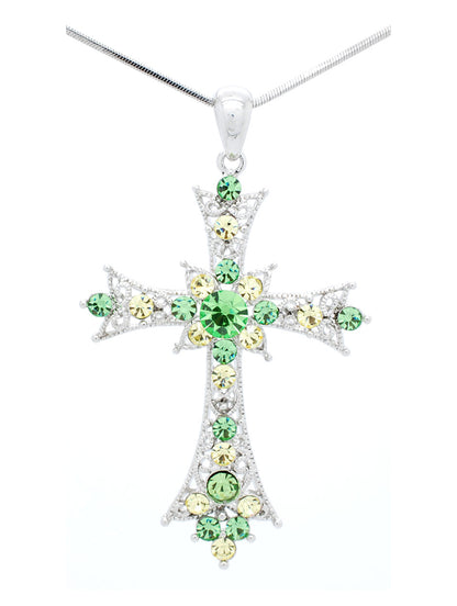 Deluxe Lace Cross Necklace - Large