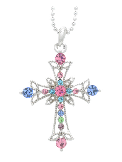 Deluxe Lace Cross Necklace - Mini