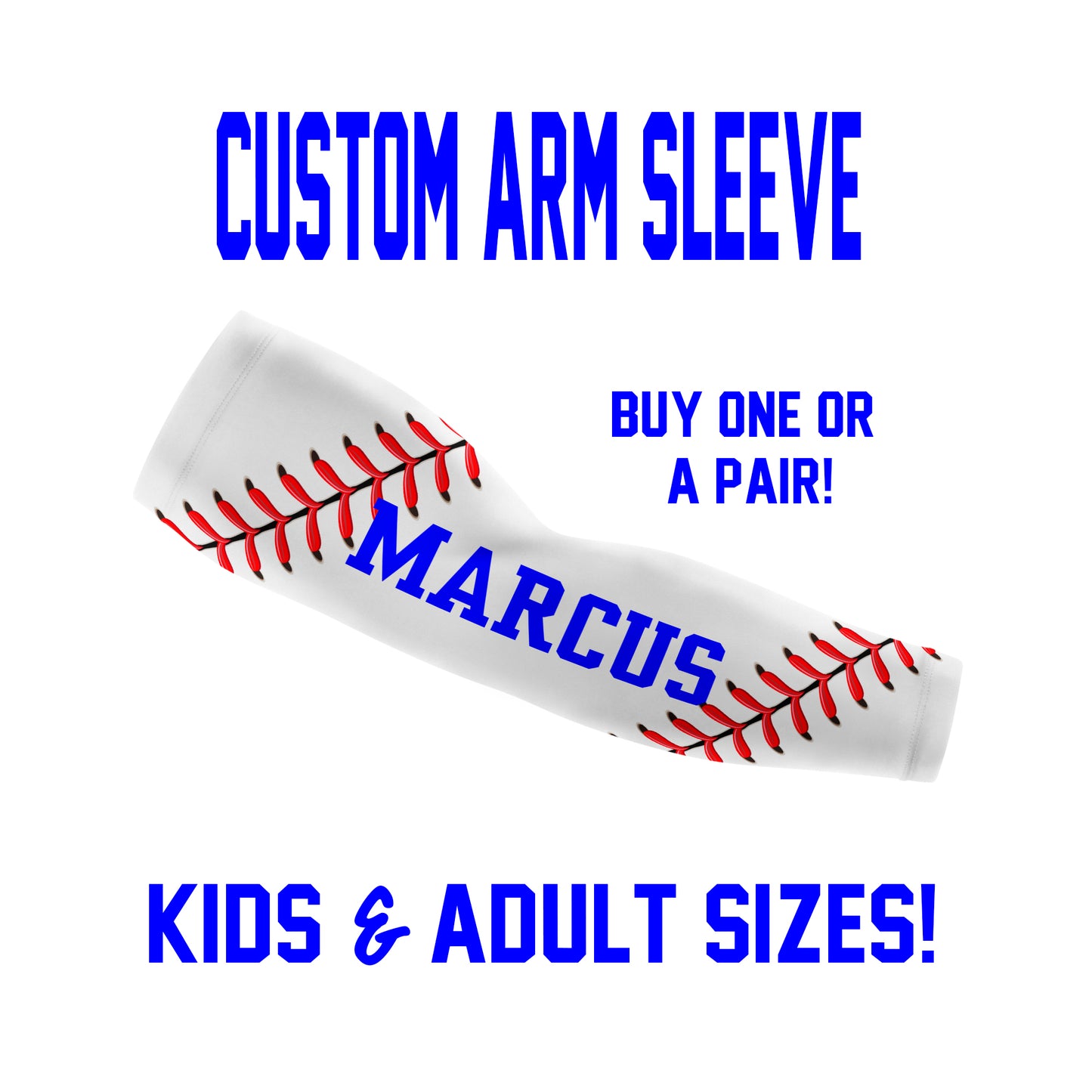 Custom Baseball Arm Sleeves Laces - Single or Pair