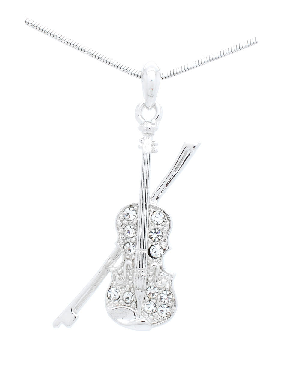 Violin/Viola Necklace with Attached Bow