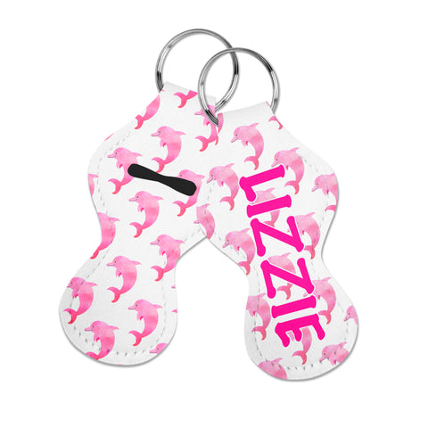Pink Dolphin Chapstick Holder
