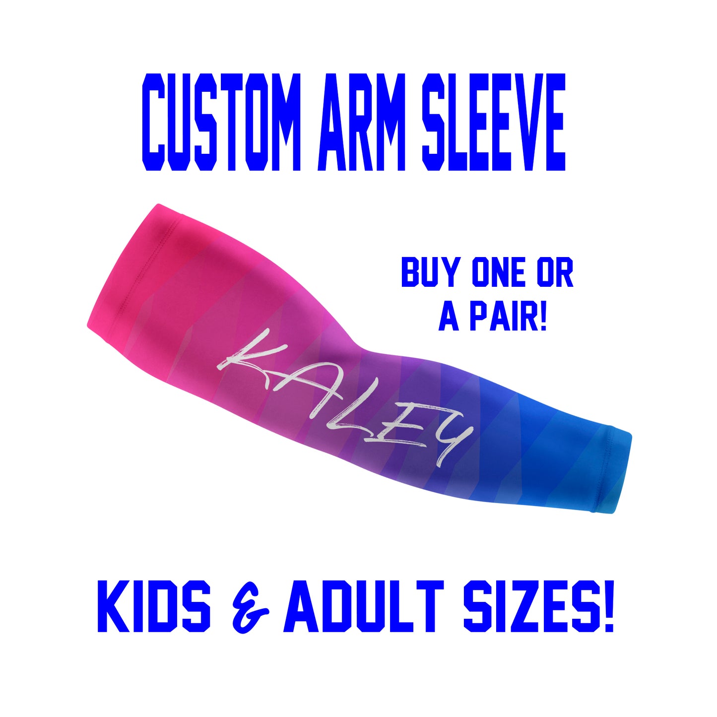 Custom Arm Sleeves Laces - Prism Background - Single or Pair - Choose Your Color