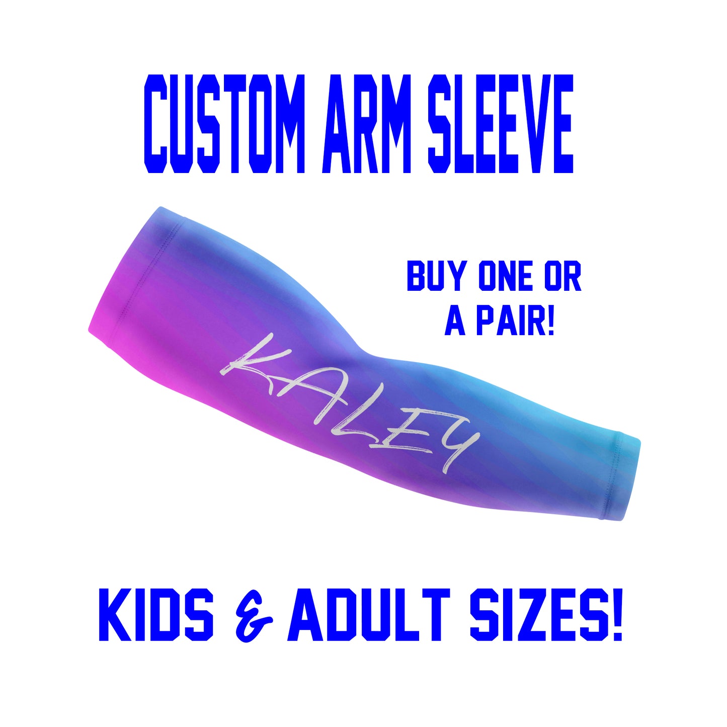 Custom Arm Sleeves Laces - Prism Background - Single or Pair - Choose Your Color