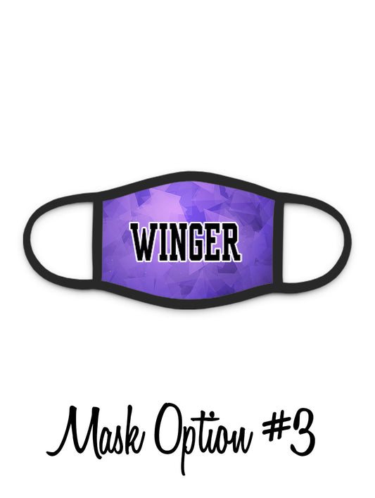 Red Wing Wingers Face Mask - #3 - Winger with Prism Background