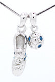 Soccer Ball and Shoe Pendant Necklace