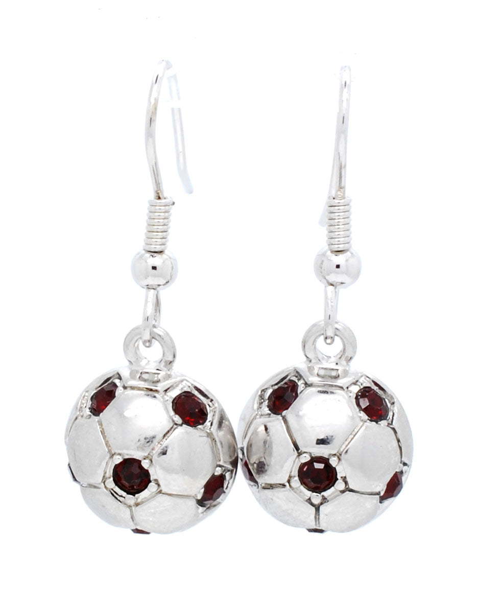 Soccer Ball DANGLE Earrings - Half Ball