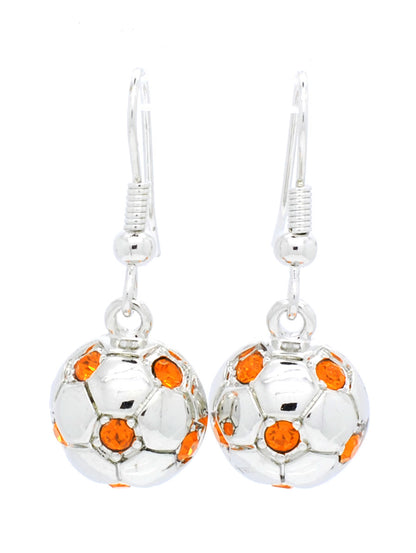 Soccer Ball DANGLE Earrings - Half Ball