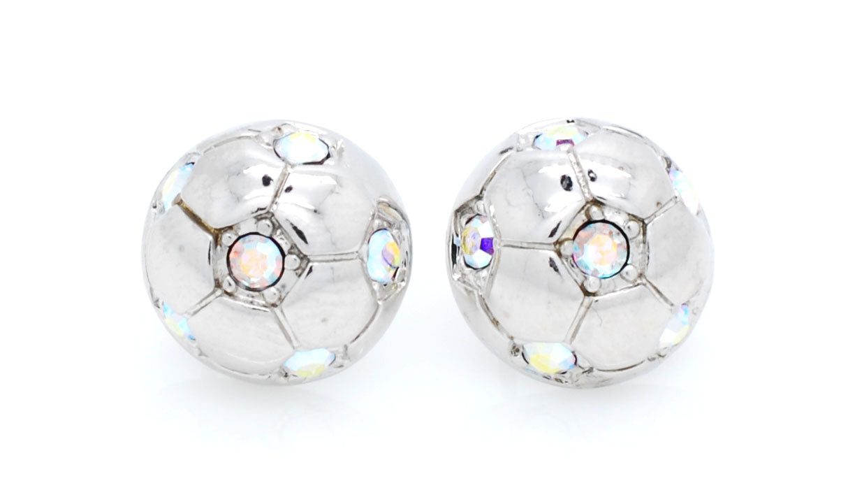 Soccer Ball POST Earrings - Half Ball