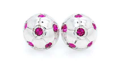 Soccer Ball POST Earrings - Half Ball
