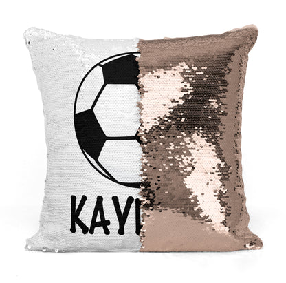 Personalized Soccer Mermaid Sequin Flip Pillow - Choose Your Image