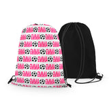 Personalized Soccer Drawstring Bag with Name