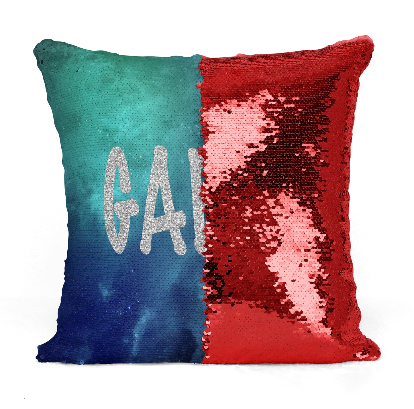 Personalized Space Sequin Mermaid Flip Pillow