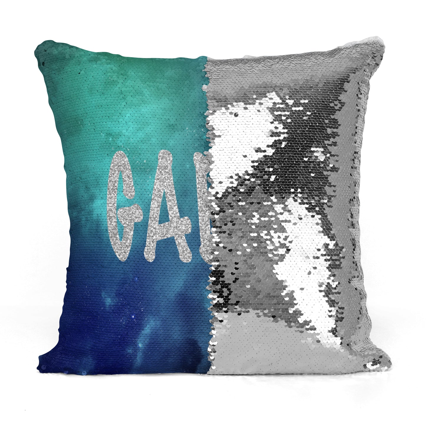 Personalized Space Sequin Mermaid Flip Pillow