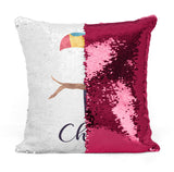 Custom Personalized TOUCAN Sequin Mermaid Flip Pillow