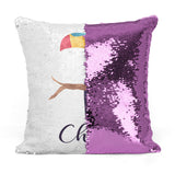 Custom Personalized TOUCAN Sequin Mermaid Flip Pillow