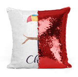 Custom Personalized TOUCAN Sequin Mermaid Flip Pillow