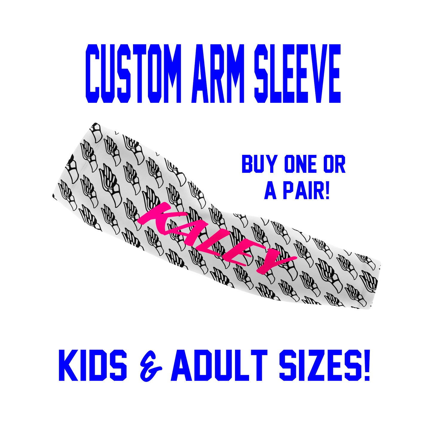 Custom Track Arm Sleeves Laces - Runners Sleeves - Single or Pair