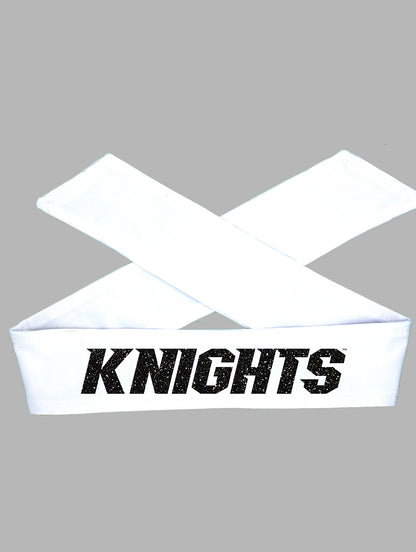 UCF Tie Headband Knights - White/Black Sparkle