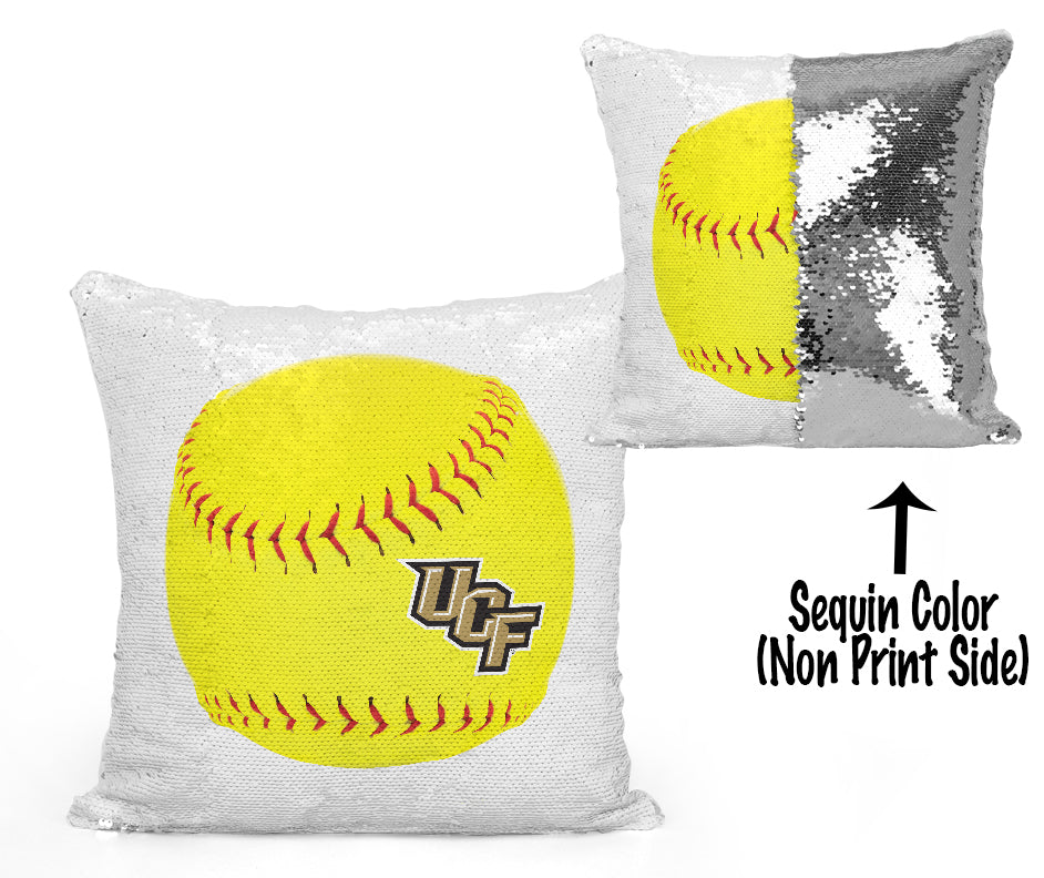 UCF Sequin Flip Pillow - University of Central Florida - UCF Softball Fastpitch Design