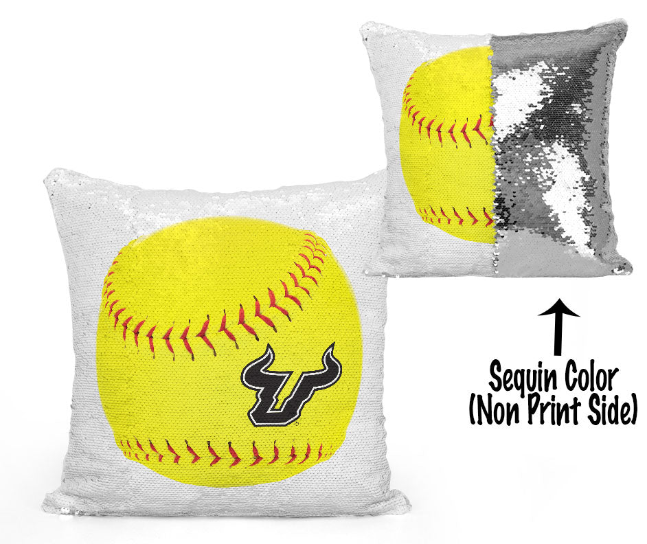 USF Sequin Flip Pillow - University of South Florida - USF Softball/Fastpitch
