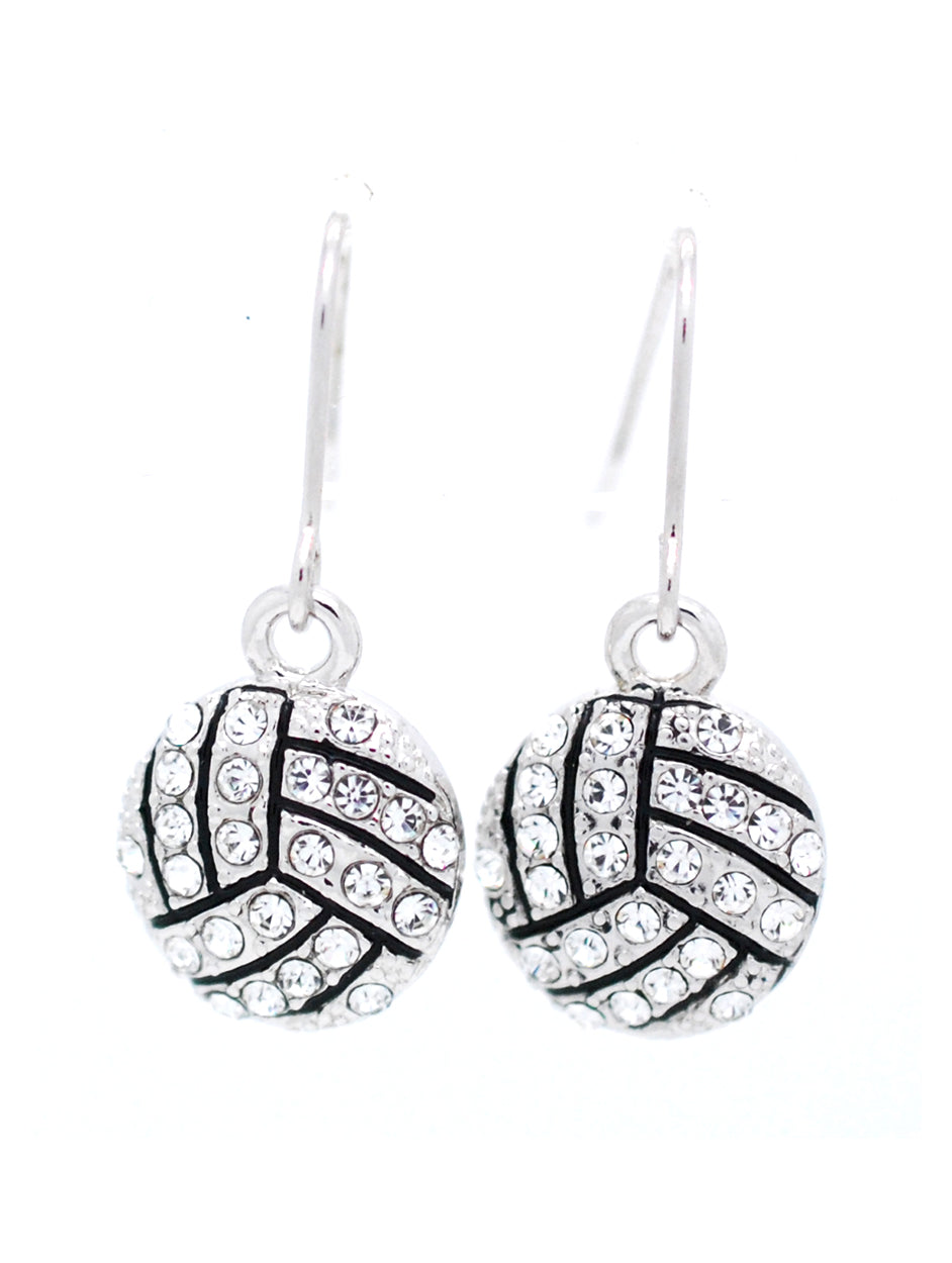 Volleyball Crystal Earrings - DANGLE