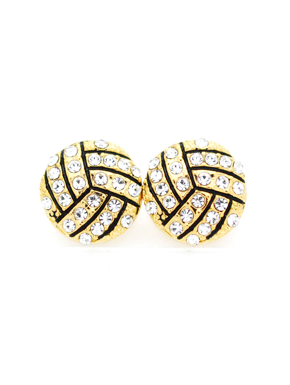 Volleyball Crystal Earrings - POST