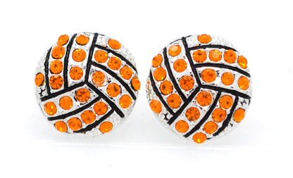 Volleyball Crystal Earrings - POST
