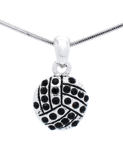 Volleyball Crystal Necklace - Small