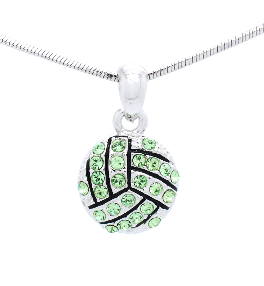 Volleyball Crystal Necklace - Small