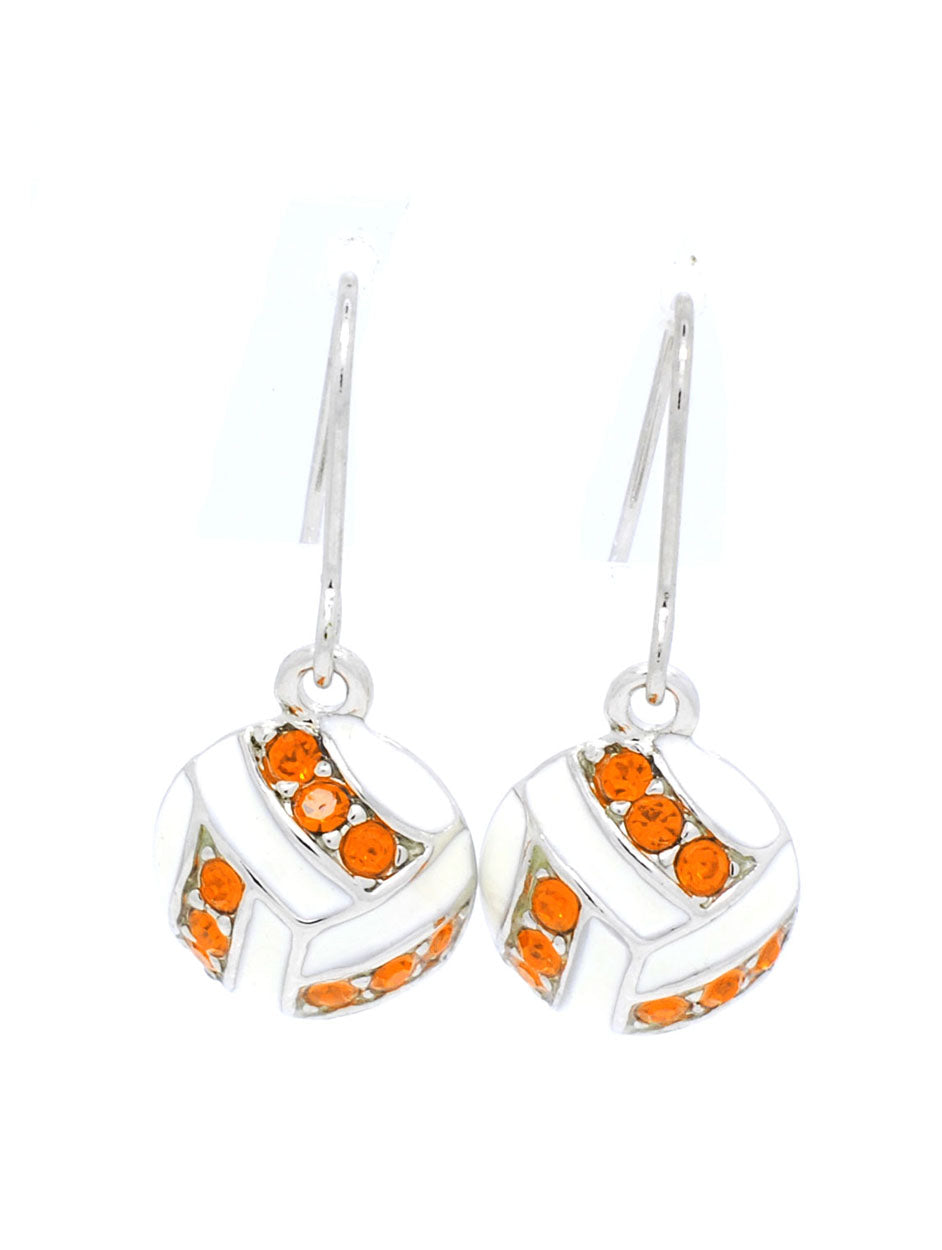 Volleyball Earrings DANGLE - Orange
