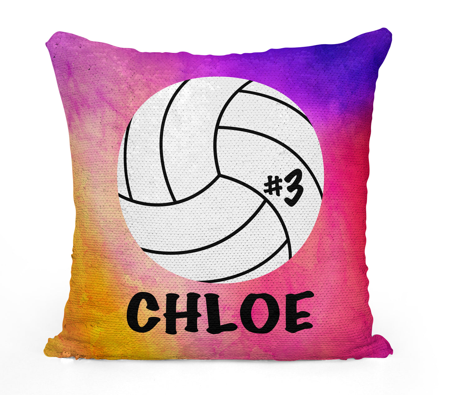 PERSONALIZED Volleyball Sequin Flip Mermaid Pillow